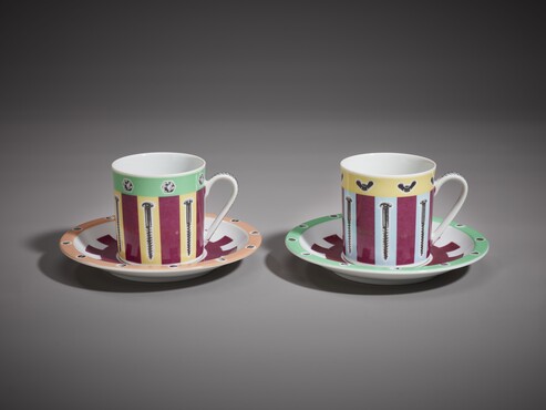 Cubic 3 Design (1981-1995), cup and plate Mécanicien, 1991