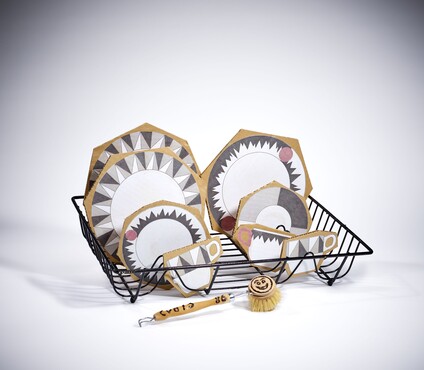 Cubic 3 Design (1981-1995), plate rack for the exhibition ‘A3 in het Gemeentemuseum’, 1986