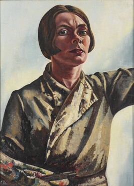 Charley Toorop,  Zelfportret met palet, 1932-1933, olieverf op doek, Kunstmuseum Den Haag