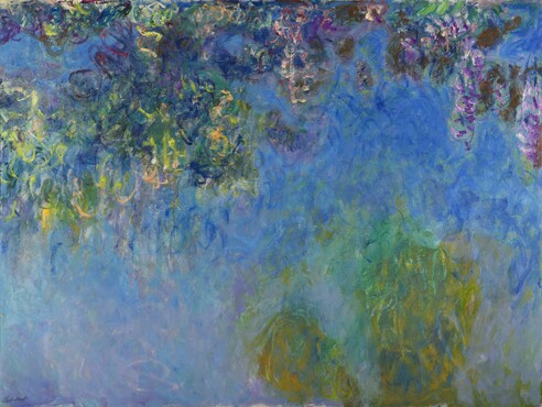 Claude Monet (1840-1926), Blauweregen, 1917-1920, olieverf op doek, 150,5 x 200,5 cm, Kunstmuseum Den Haag.