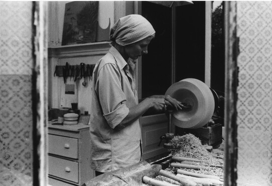 Van Kesteren in her studio