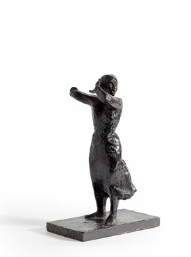 Julio González (1876 - 1942)  Petite Montserrat effrayée (Kleine bange Montserrat), 1941-1942 Brons  30,5 x 10 x 11 cm  Privécollectie
