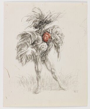 Peter Vos, Casanova, 1966, pen in zwart en penseel in aquarel, 238 x 194 mm