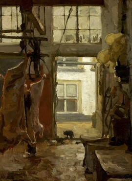 Willem Bastiaan Tholen (1860‐1931) Slaughterhouse, 1889 oil on canvas 56 x 41.5 cm Groninger Museum