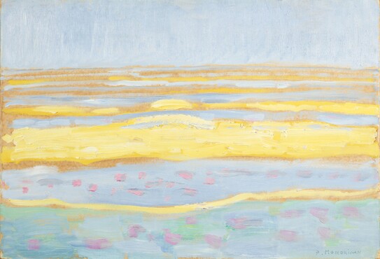 Piet Mondriaan (1872-1944) Seascape, 1909 Oil on cardboard 34.5 x 50.5 cm  Gemeentemuseum Den Haag