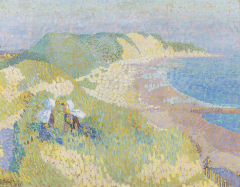 Jan Toorop (1858-1928) Zee en duin bij Zoutelande, 1907 Olieverf over een ondertekening in zwart krijt op karton 47,5 x 61,5 cm Gemeentemuseum Den Haag 