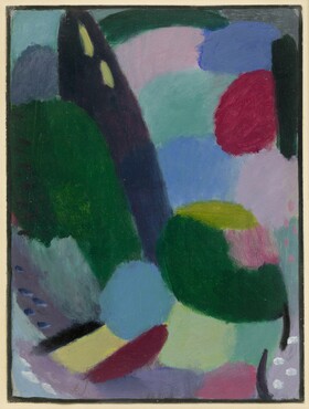 Alexej von Jawlensky (1864-1941), Variation: zomernacht, ca. 1918, Olieverf op karton, 37,6 x 28,2 cm,  Kunstsammlungen Chemnitz Museum Gunzenhauser