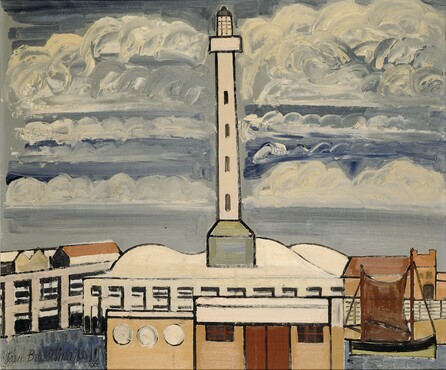 Jean Brusselmans, Le Phare d'Ostende (Lighthouse at Ostend), 1936, Oil on canvas, 84 x 100 cm, Stedelijk Museum Amsterdam