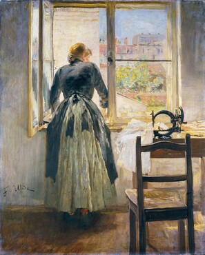 Frits von Uhde (1848 - 1911), Am Fenster (At the Window), 1890, Oil on canvas, 80,5 x 65,5 cm, Städel Museum, Frankfurt am Main