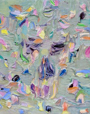 Marc Mulders, Bloemen schedel, 2018, 50 x 40 cm, collectie T. Sas