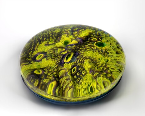Barbara Nanning (1957), uitvoering Jiří Pačinek (glasblazers team), Aleš Zvěřina (slijper), Beneath the Water (uit de serie Gekleurde schaduwen), 2019, glas, canes, overlay, collectie kunstenaar