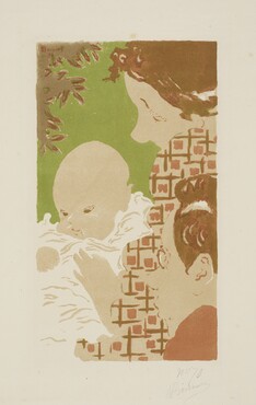 Pierre Bonnard [1867-1947] Scène de famille (Familietafereel: Andrée Terasse met broer Pierre Bonnard haar zoontje Jean), 1893 litho Kunstmuseum Den Haag