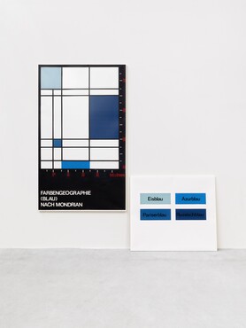 KP Brehmer, Colour Geography (blue) after Mondrian, 1973/74, KP Brehmer Collection and Estate, Berlin © VG Bild-Kunst, Bonn 2019. Photo: Roman März. 