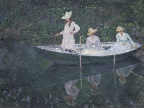 Claude Monet (1840-1926), En Norvégienne / La Barque á Giverny, ca. 1887, olieverf op doek, 97,5 x 130,5 cm, Musée d'Orsay