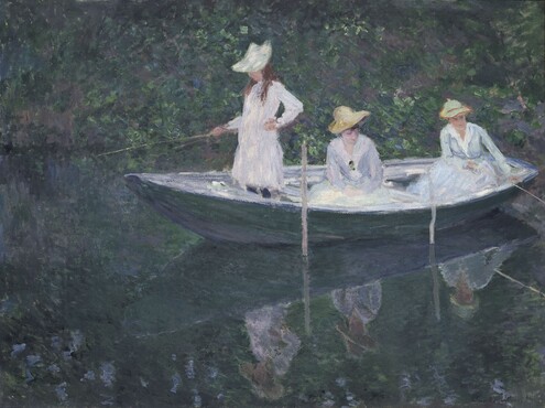 Claude Monet (1840-1926), En Norvégienne / La Barque á Giverny, ca. 1887, oil on canvas, 97,5 x 130,5 cm, Musée d'Orsay. 