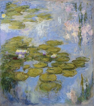 Claude Monet (1840-1926), Waterlelies, 1916-19, olieverf op doek, 200 x 180 cm, Fondation Beyeler.