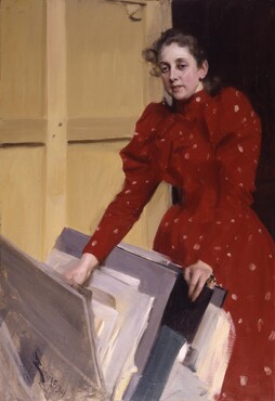 Anders Zorn, Emma Zorn in het atelier in Parijs, 1894, olieverf op doek, 128 x 87,5 cm, Zornmuseet, Mora.