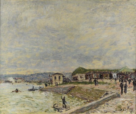 Alfred Sisley, De Seine bij Point Du Jour, circa 1878, olieverf op doek, 37,9 x 46 cm, Kunstmuseum Den Haag.