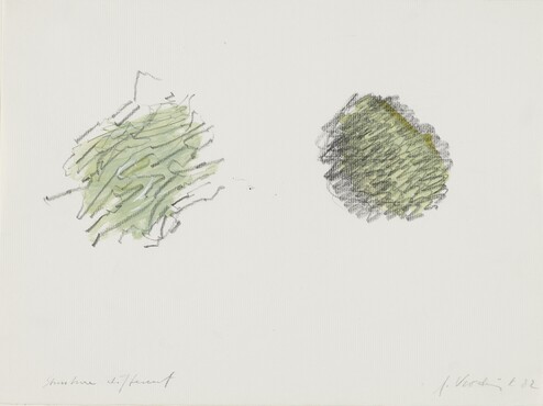 Gerard Verdijk, Structure Different, 1982, 23,4 x 31,2 cm, mixed media; paint and pencil on paper, Kunstmuseum Den Haag. 