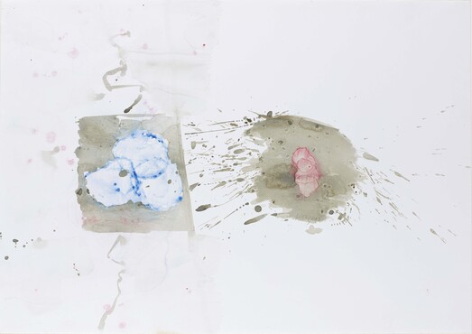 Gerard Verdijk, Zonder titel, 1993, 70,2 x 99,6 cm, gemengde techniek; acrylverf en krijt op papier, Kunstmuseum Den Haag.