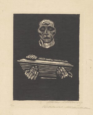  Käthe Kollwitz, Kindersterven, 1925, 30,5 x 27, 5 cm, houtsnede, collectie Kunstmuseum Den Haag