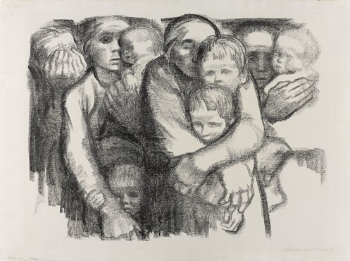 Käthe Kollwitz (1867-1945), Moeders, 1919, 43,5 x 58,5 cm, litho, collectie Kunstmuseum Den Haag