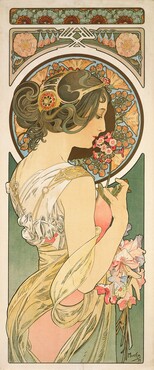 Alphonse Mucha, La Primevère, 1899, kleurenlithografie. Copyright © 2021 Mucha Trust