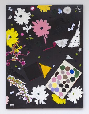 OP HOL GESLAGEN SCHILDER, 2022 Magnets on steel, acrylic and oil paint Collection De Werd | Boonman