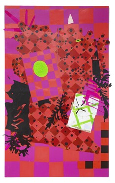 ZONDER TITEL, 2022 Magnets on steel, acrylic, enamel and oil paint Courtesy the artist and Galerie Fons Welters, Amsterdam 
