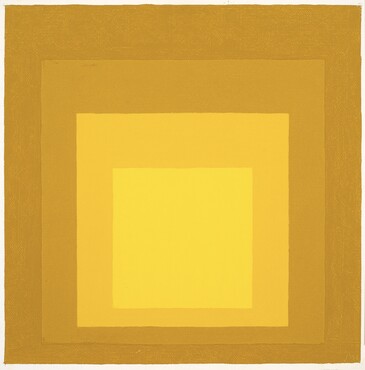 Josef Albers, Study for Homage to the Square: Autumn Sound, 1962  Olieverf op Masonite  45,7 x 45,7 cm  The Josef and Anni Albers Foundation