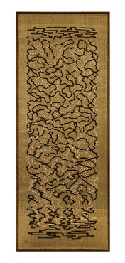 Anni Albers, Epitaph, 1968  Katoen, jute en Lurex  149,8 x 58,4 cm The Josef and Anni Albers Foundation