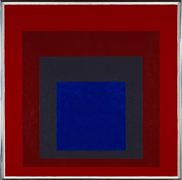 Josef Albers,  Study for Homage to the Square: Blue Depth, 1961,  81 x 81 cm,  Kunstmuseum Den Haag