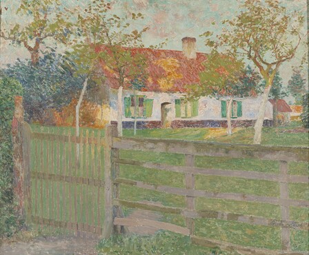 Emile Claus (1849-1924), Last rays of sunlight on a small farm, undated, oil on canvas, 60 x 73 cm, Kunstmuseum Den Haag