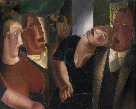 Frits van den Berghe (1883-1939), De verliefden in het dorp, 1925, olieverf op doek, 96,5 x 120 cm, Groeningemuseum, Brugge