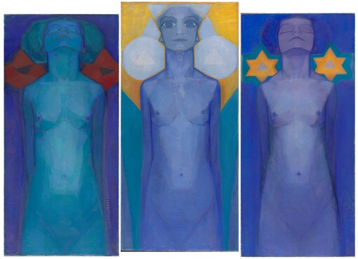 Piet Mondriaan [1872-1944], Evolutie, 1911  Olieverf op doek, drieluik, Kunstmuseum Den Haag – legaat Salomon B. Slijper 