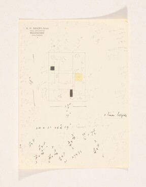 Marlow Moss, schets zonder titel, ongedateerd. Kunstmuseum Den Haag. Foto: Thijs ter Hart. 