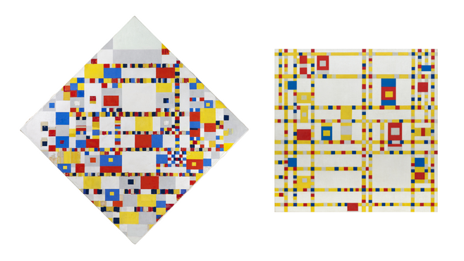 Piet Mondriaan, Victory Boogie Woogie, Broadway Boogie Woogie, 1942–43, The Museum of Modern Art, New York, anonieme gift 