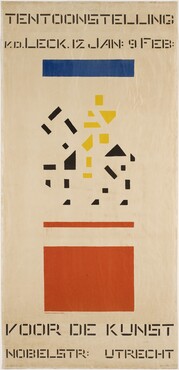 Bart van der Leck, Poster for exhibition Van der Leck in Voor de Kunst, 1919, 116 x 55 cm, lithograph. Gemeentemuseum Den Haag.