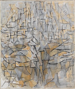 Piet Mondriaan, Tableau No.4/ Composition No.VIII, 1913. Olieverf op doek, 95x80 cm. Collectie Gemeentemuseum Den Haag