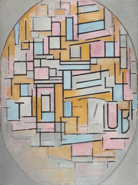 Piet Mondriaan, Compositie in ovaal met kleurvlakken 2, 1914. Collectie Gemeentemuseum Den Haag