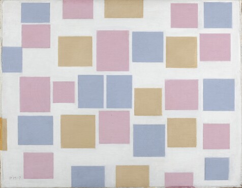 Piet Mondriaan [1872-1944], Compositie No. 3 met kleurvlakjes, 1917, Olieverf op doek, 48 x 61 cm, Kunstmuseum Den Haag 