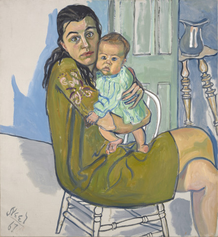 Alice Neel, Mother and Child (Nancy and Olivia), 1967 Alice Neel, Mother and Child (Nancy and Olivia), 1967, Olieverf op doek, 99,7 x 91,4 cm, Collectie Diane en David Goldsmith, Foto: Lee Fatherree © Estate of Alice Neel