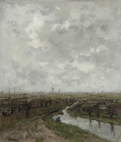 Jacob Maris  (1837 - 1899) Slatuintjes bij Den Haag ca. 1878 Olieverf op doek  64 x 55 cm Gemeentemuseum Den Haag 