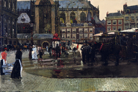 George Hendrik Breitner (1857‐1923) De Dam (De Nieuwe Kerk te Amsterdam), 1891 George Hendrik Breitner (1857‐1923) De Dam (De Nieuwe Kerk te Amsterdam), 1891 olieverf op doek 102 x 152,5 cm Singer Laren