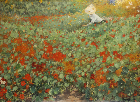 Jacobus van Looy (1855‐1930) De tuin, 1893 olieverf op doek 93 x 137 cm Teylers Museum