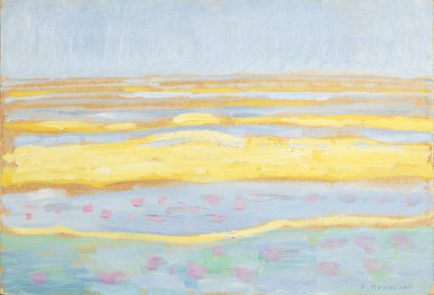 Piet Mondriaan, Zeegezicht, 1909, Gemeentemuseum Den Haag. Piet Mondriaan (1872-1944) Zeegezicht, 1909 Olieverf op karton 34,5 x 50,5 cm Gemeentemuseum Den Haag