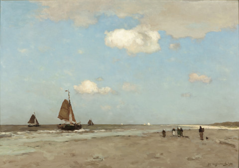 Jan Hendrik Weissenbruch, Strandgezicht, 1887, olieverf op doek, 72,8 x 102,9 cm, Gemeentemuseum Den Haag