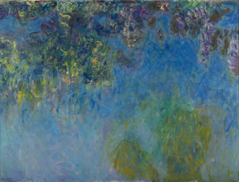 Claude Monet [1840-1926], Blauweregen, 1917-1920, olieverf op doek, 150,5 x 200,5 cm, Kunstmuseum Den Haag.