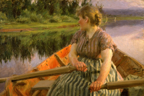 Anders Zorn, Middernacht, 1891, olieverf op doek, 69 x 102,8 cm, Zornmuseet, Mora. Anders Zorn, Middernacht, 1891, olieverf op doek, 69 x 102,8 cm, Zornmuseet, Mora.