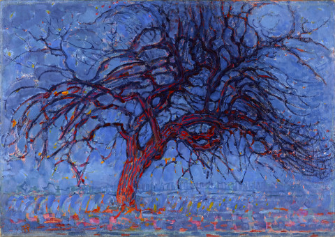 Piet Mondriaan, Avond; De rode boom, 1908-1910 Piet Mondriaan (1872-1944), Avond; De rode boom, 1908-1910, olieverf op doek, 70 x 99 cm, Kunstmuseum Den Haag